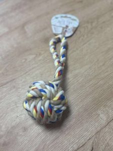 JOUET CORDE BALLE, POIGNÉE COURTE