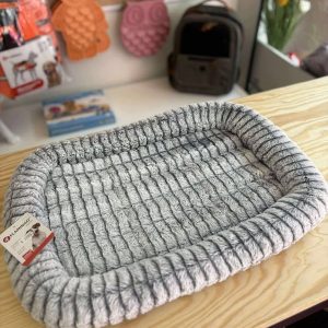 COUSSIN RECTANGLE GRIS ET BLANC TAILLE S