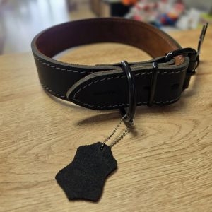 COLLIER MONTANA NOIR EN CUIR