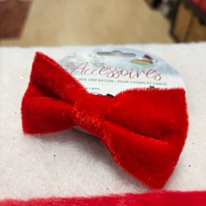 Noeud papillon rouge velours